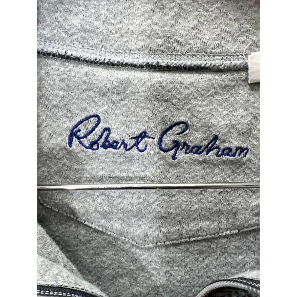Robert Graham Classic Fit Pullover Men’s Cotton Long Sleeve 1/4 Zip Size Large - Picture 2 of 8